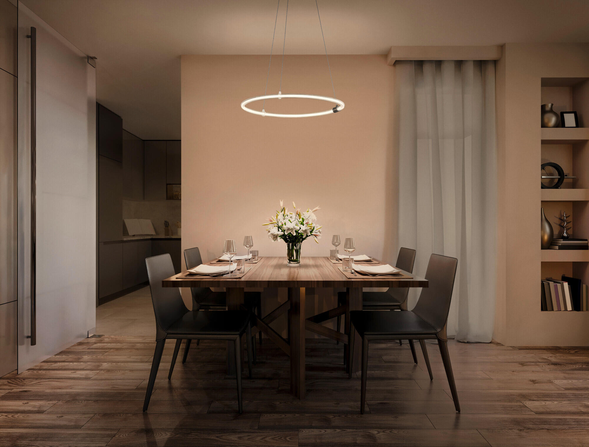 LED-PENDELLEUCHTE 49,8/70 cm  - Dunkelgrau, KONVENTIONELL, Kunststoff (49,8/70cm) - Ledvance