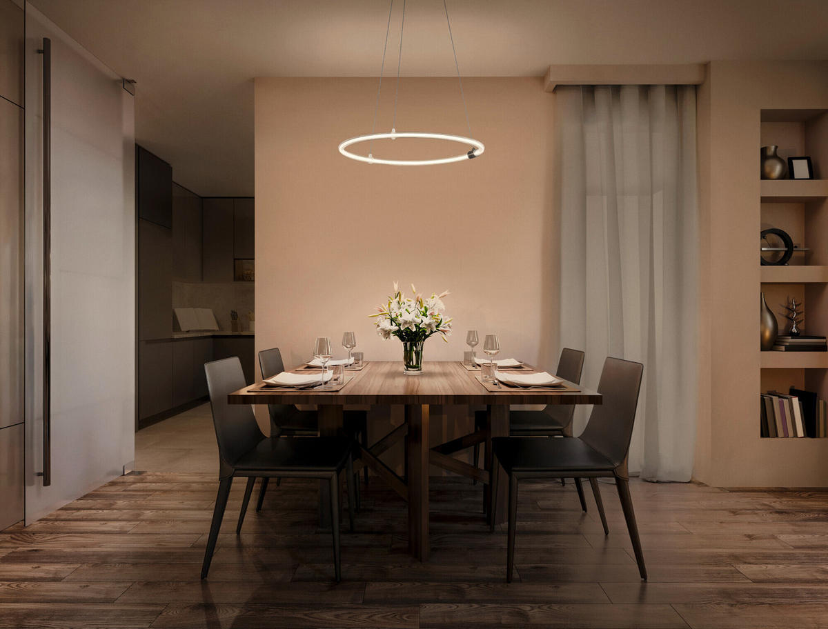LED-PENDELLEUCHTE 49,8/70 cm  - Dunkelgrau, KONVENTIONELL, Kunststoff (49,8/70cm) - Ledvance