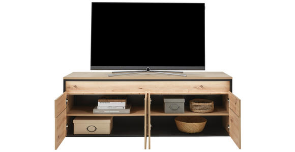 LOWBOARD  in 173/63/47 cm  - Schwarz/Eiche Artisan, KONVENTIONELL, Holzwerkstoff (173/63/47cm) - Voleo