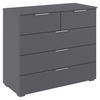 KOMMODE 93/81/42 cm  in Grau  - Alufarben/Grau, Modern, Holzwerkstoff/Kunststoff (93/81/42cm) - Rauch Möbel