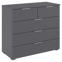 BYRÅ 93/81/42 cm  - aluminiumfärg/grå, Modern, metall/trämaterial (93/81/42cm) - Rauch Möbel