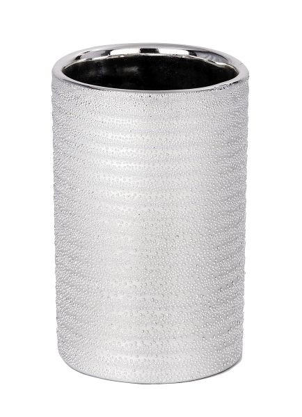 ZAHNPUTZBECHER  - Silberfarben, Basics, Keramik (7,5/11,2cm) - Wenko