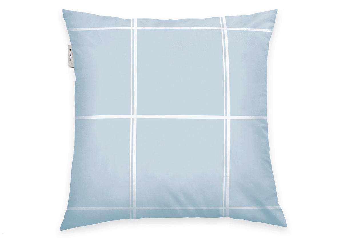 KISSENHÜLLE 40/40 cm  - Pastellblau/Weiß, Basics, Textil (40/40cm) - Tom Tailor