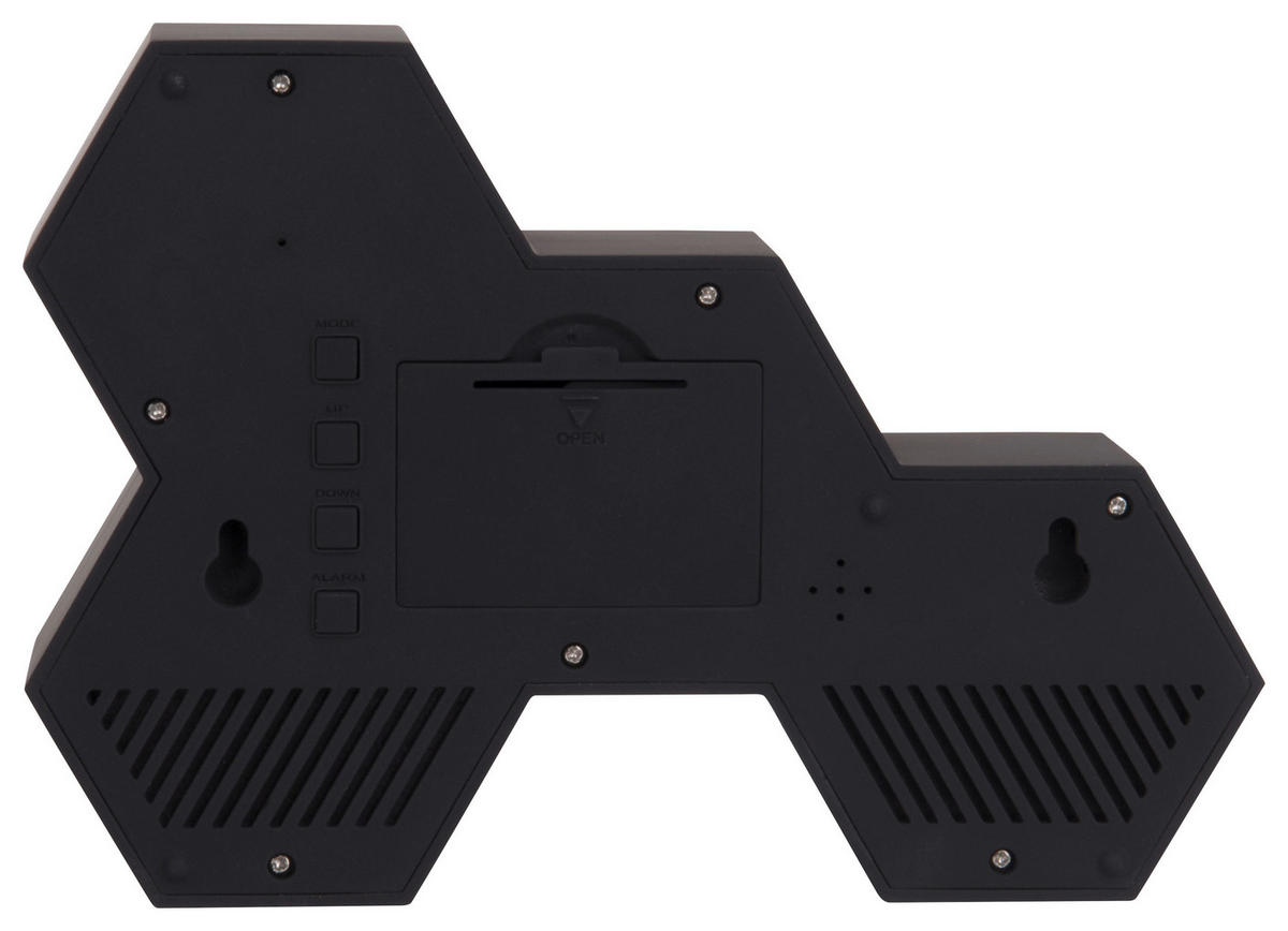 WECKER  Schwarz  - Schwarz, Basics, Kunststoff (17,5/12/4,5cm) - Karlsson