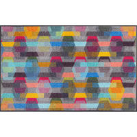 FLACHWEBETEPPICH 75/120 cm Limit Multicolor  - Multicolor, Design, Kunststoff/Textil (75/120cm) - wash+dry