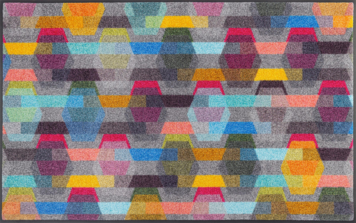 FLACHWEBETEPPICH 75/120 cm Limit Multicolor  - Multicolor, Design, Kunststoff/Textil (75/120cm) - wash+dry