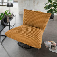 RELAXSESSEL in Textil Goldfarben  - Goldfarben/Schwarz, Design, Textil/Metall (100/78/96cm) - Livetastic