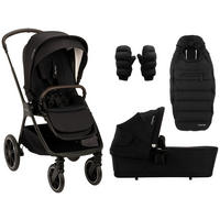 KINDERWAGENSET TRIV lx Caviar  - Schwarz, Basics, Kunststoff/Metall (96/58/109cm) - Nuna