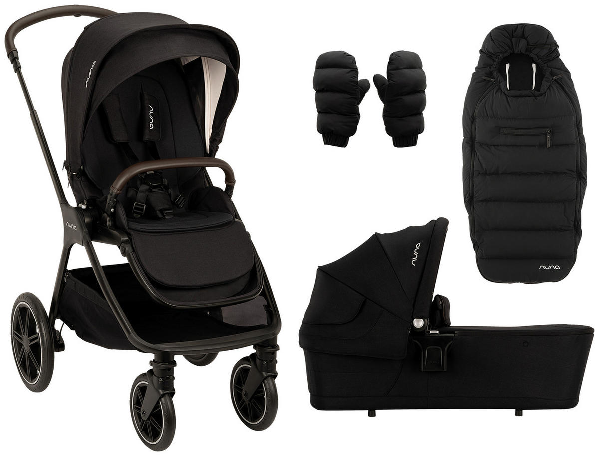 KINDERWAGENSET TRIV lx Caviar  - Schwarz, Basics, Kunststoff/Metall (96/58/109cm) - Nuna