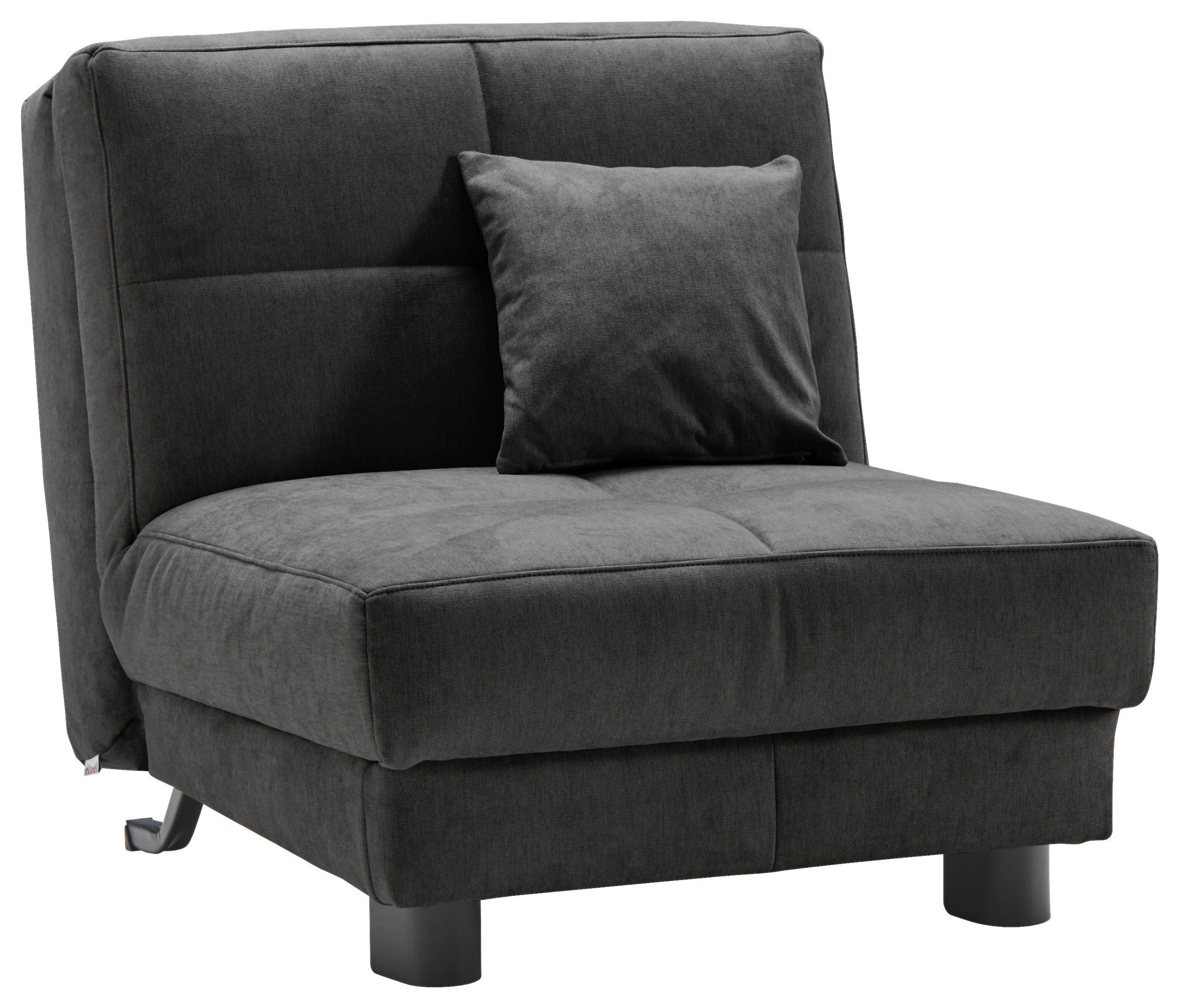 SCHLAFSESSEL Mikrovelours Schwarz    - Schwarz, KONVENTIONELL, Textil/Metall (85/85/100cm) - Carryhome