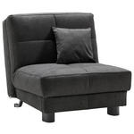 SCHLAFSESSEL Mikrovelours Schwarz - Schwarz, KONVENTIONELL, Textil/Metall (85/85/100cm) - Carryhome