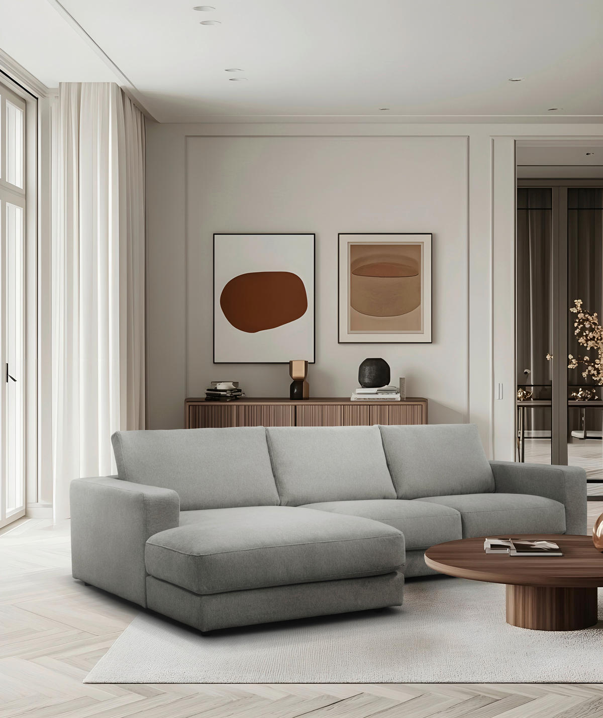 ECKSOFA VIGO Mintgrün  - Schwarz/Mintgrün, Design, Textil (172/303cm) - MID.YOU