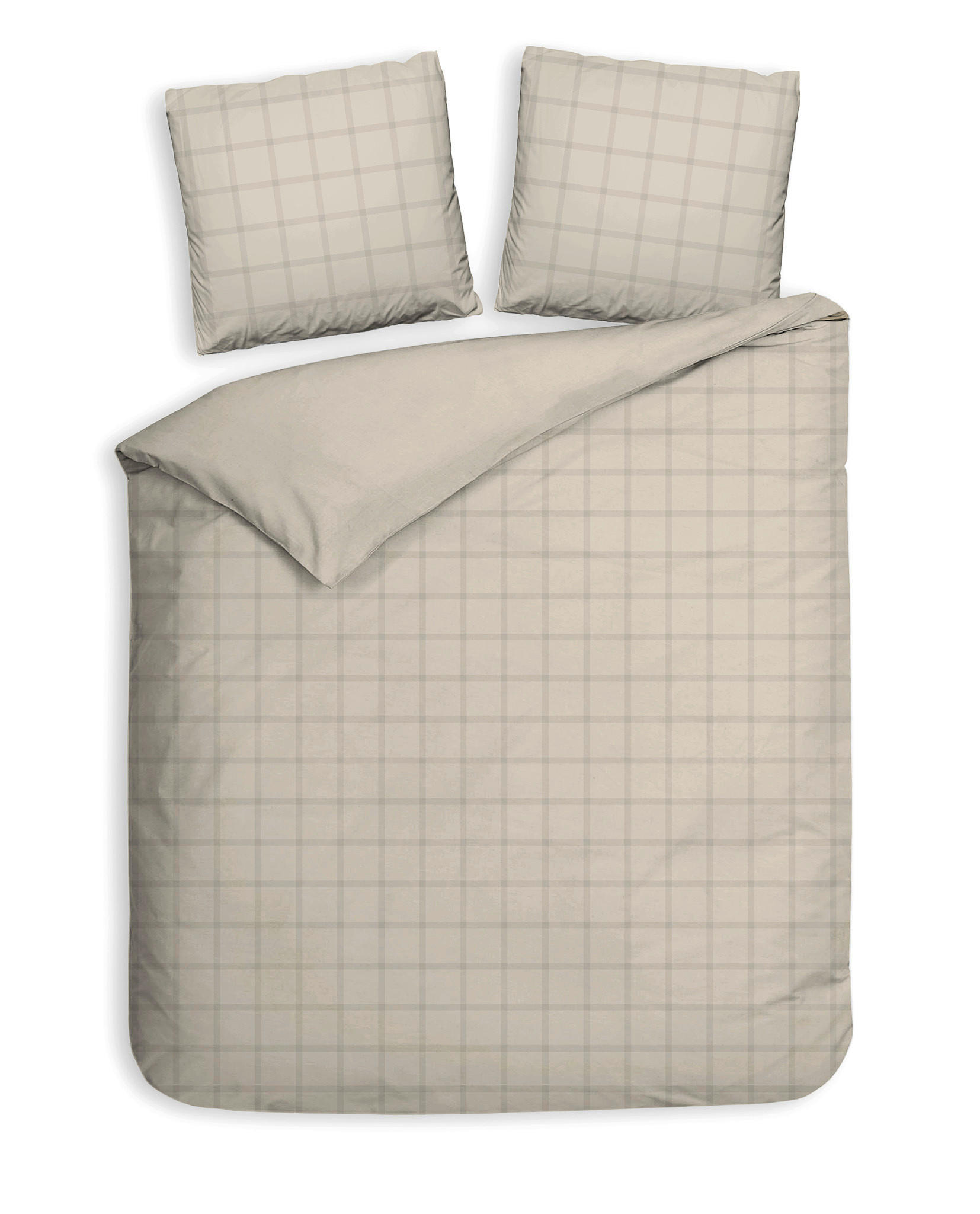 BETTWÄSCHE 3-teilig Diamante Makosatin  - Sandfarben, Basics, Textil (200/200cm)