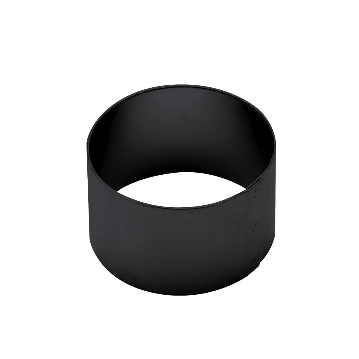 SERVIETTENRINGESET   4 Stück  - Schwarz, Basics, Metall (4/2,5cm) - Echtwerk
