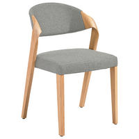 STUHL in Holz, Textil Eichefarben, Hellgrau  - Eichefarben/Hellgrau, Design, Holz/Textil (53/82/57cm) - Voglauer