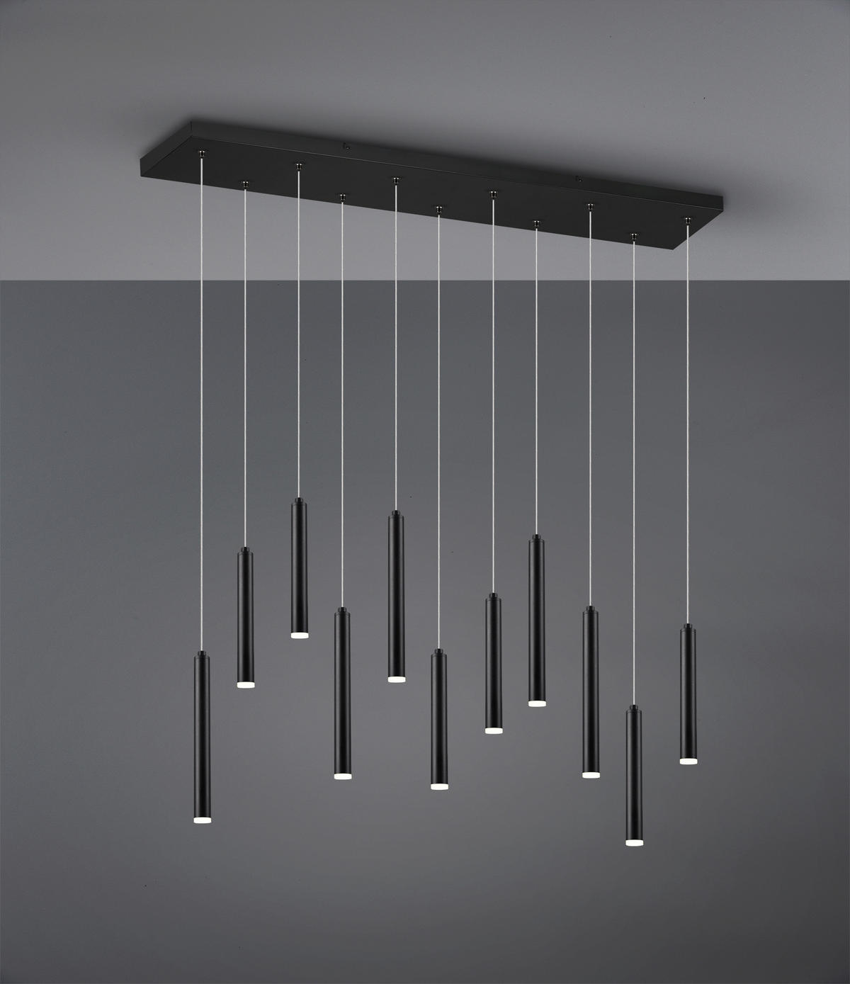 ZÁVĚSNÉ LED SVÍTIDLO, 115/15/150 cm  - černá, Trend, kov (115/15/150cm)