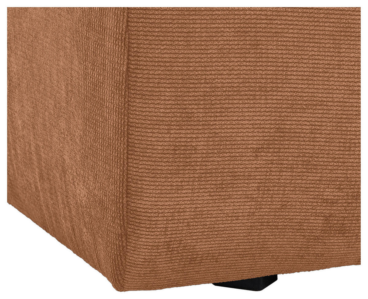 BIGSOFA Feincord Orange  - Schwarz/Orange, Design, Kunststoff/Textil (260/90/140cm) - Carryhome