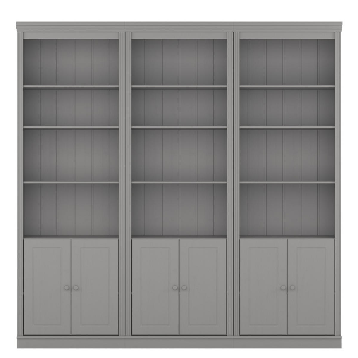 BÜCHERWAND  222/223/37 cm Grau  - Grau, Design, Holz (222/223/37cm) - Livetastic