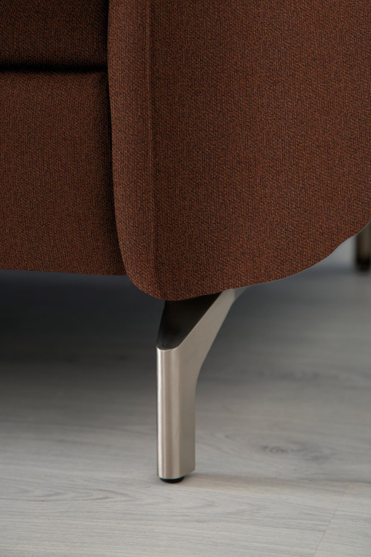 2-SITZER-SOFA in Flachgewebe Kupferfarben  - Nickelfarben/Kupferfarben, Design, Textil/Metall (186/87/100cm) - Schöner Wohnen