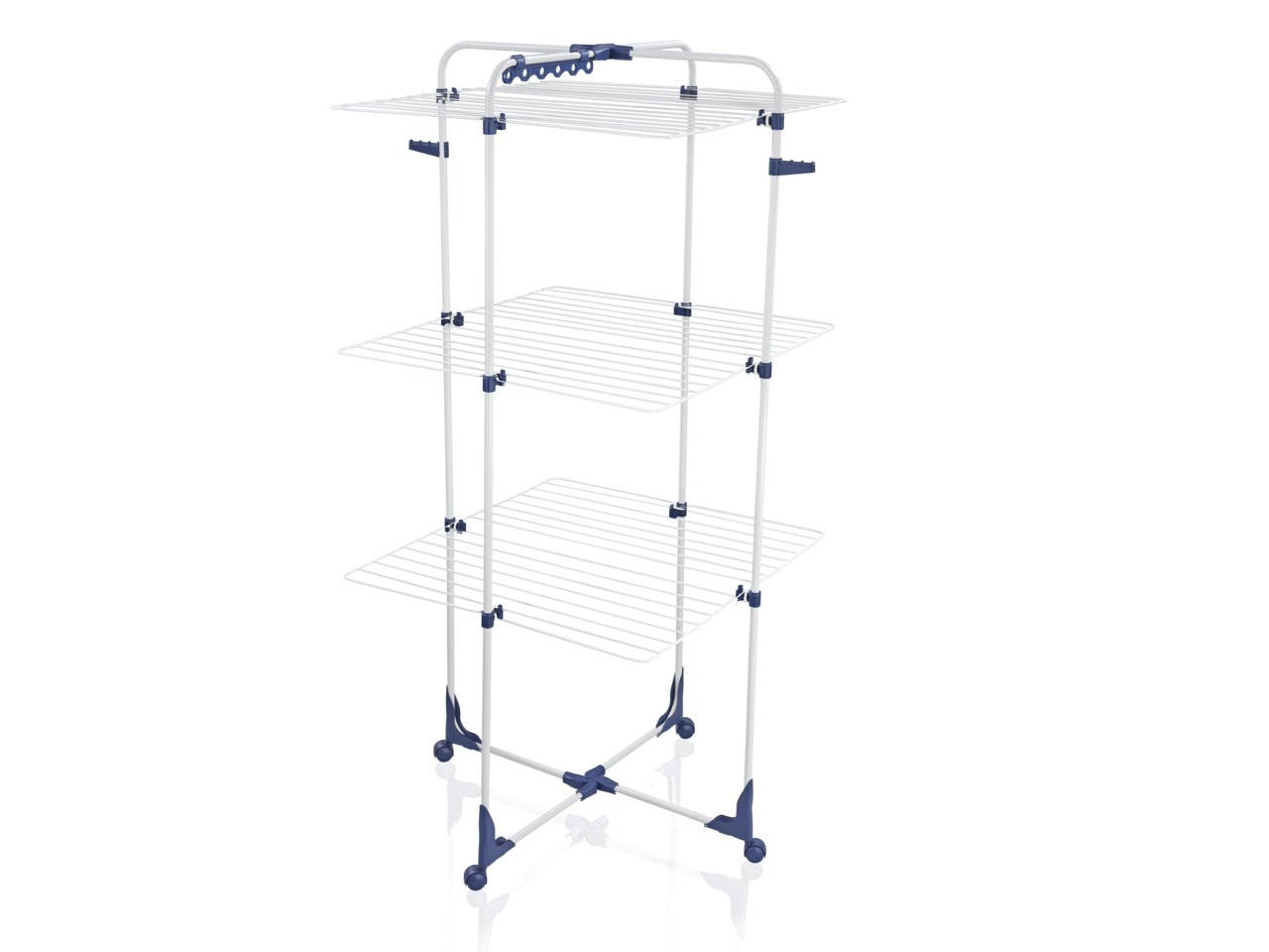 STANDTROCKNER 69/69/146 cm  - Weiß, Basics, Metall (69/69/146cm) - Leifheit