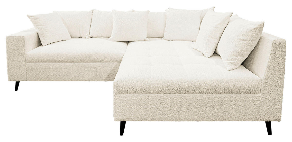 ROHOVÁ SEDACIA SÚPRAVA, textil, biela - čierna/biela, Design, drevo/textil (247/174cm) - MID.YOU