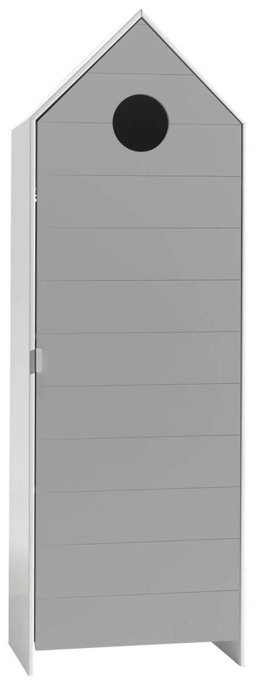 KINDERKLEIDERSCHRANK Weiß, Grau - Weiß/Grau, MODERN, Holzwerkstoff (57,6/171,3/37cm) - MID.YOU