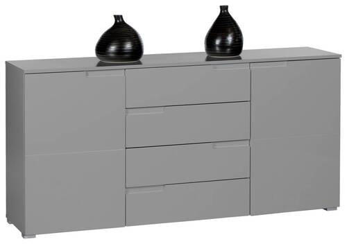 SIDEBOARD 165/80/40 cm  - Silberfarben/Grau, Basics, Holzwerkstoff/Kunststoff (165/80/40cm)