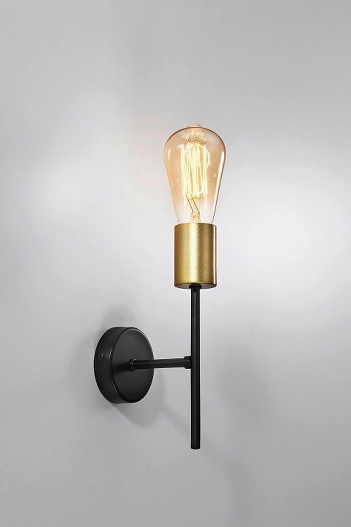 VÄGGLAMPA 10/12/22.5 cm   - svart, Basics, metall (10/12/22.5cm)