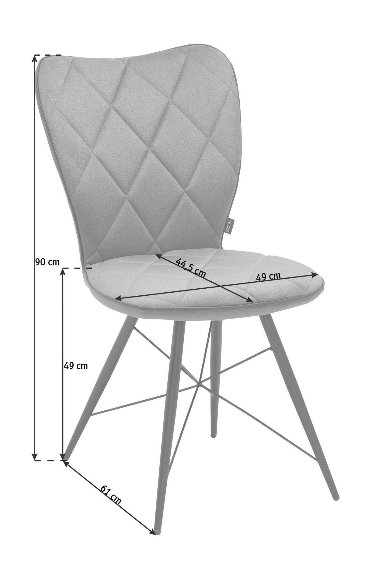 STOLICA  siva, crna  metal, tekstil      - siva/crna, Design, metal/tekstil (49/90/61cm) - Hom`in