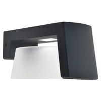 AUßENWANDLEUCHTE 16/9,6/21,7 cm   - Anthrazit/Weiß, Basics, Kunststoff/Metall (16/9,6/21,7cm)