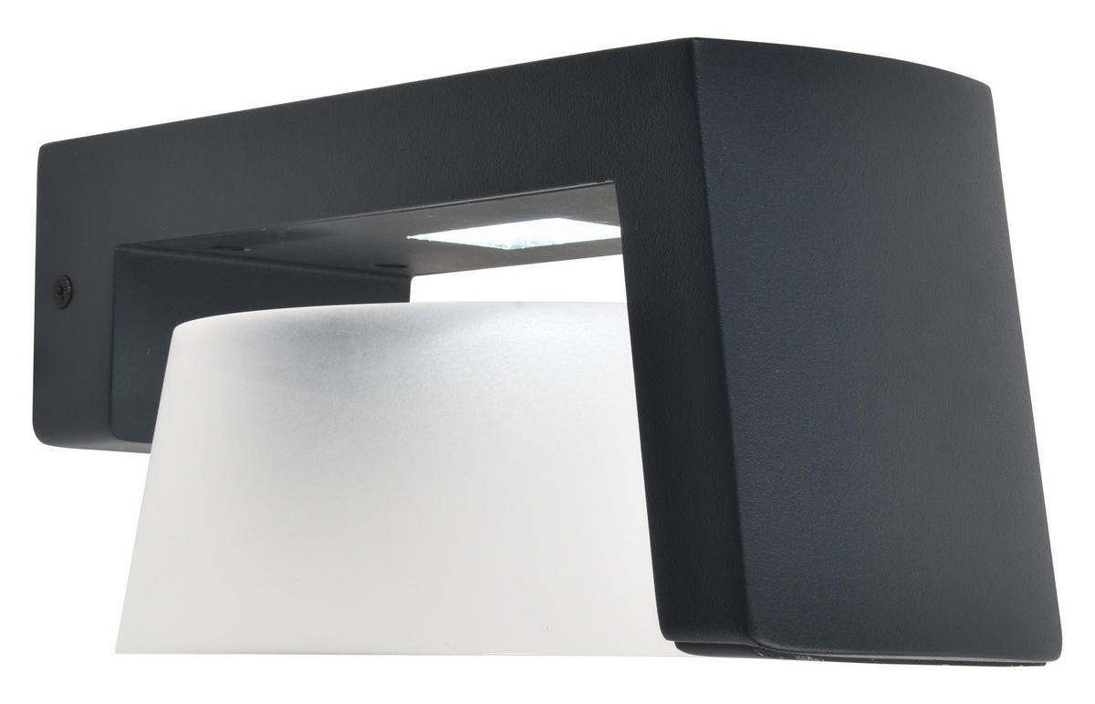 AUßENWANDLEUCHTE 16/9,6/21,7 cm   - Anthrazit/Weiß, Basics, Kunststoff/Metall (16/9,6/21,7cm)