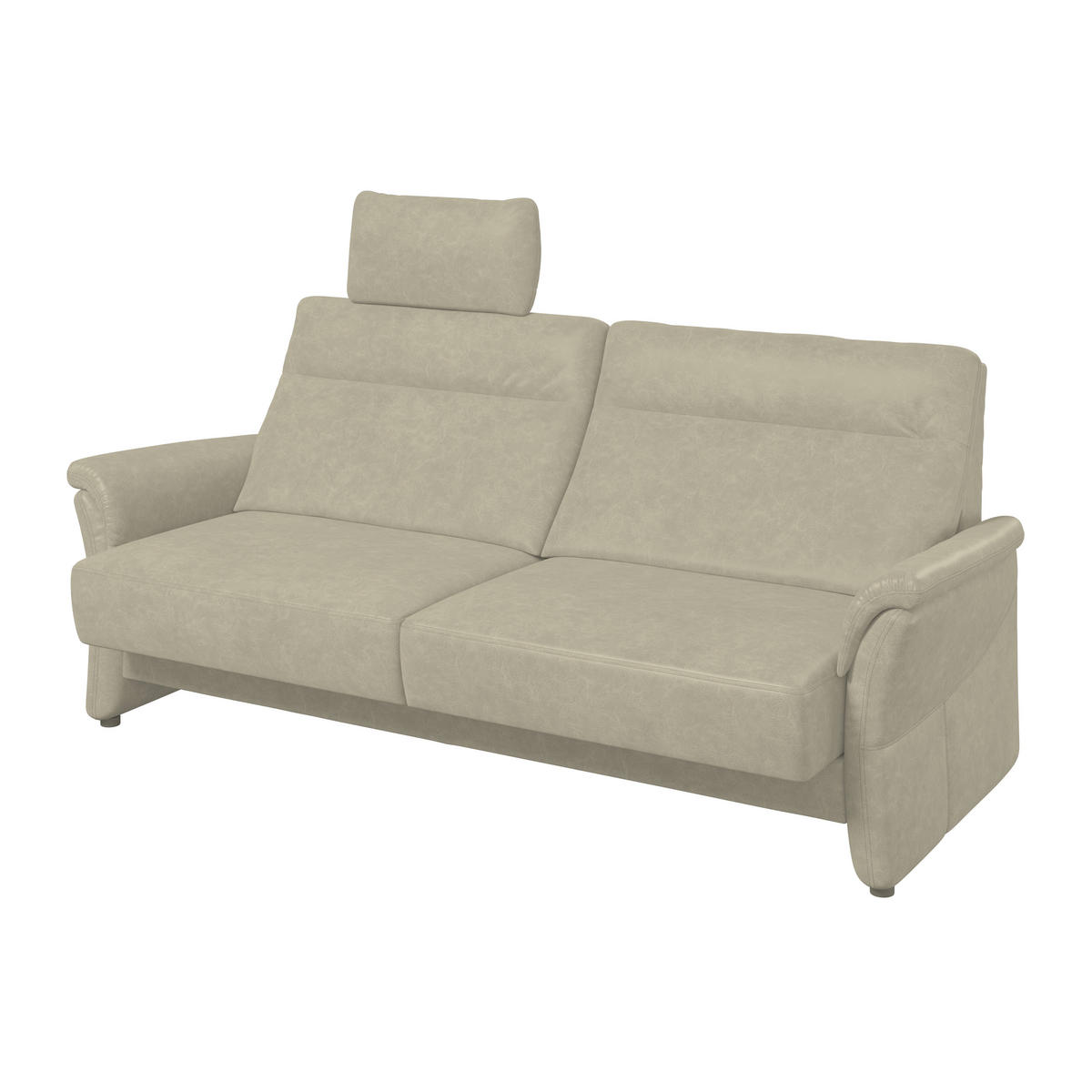 3,5-SITZER - Hellgrau/Schwarz, Konventionell, Kunststoff/Textil (205/98/91cm) - Elegando