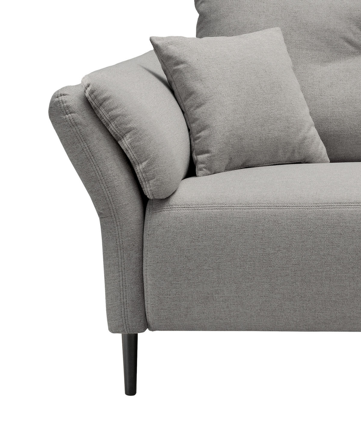 ECKSOFA in Mikrofaser Grau  - Schwarz/Grau, Modern, Holz/Textil (269/172cm) - MID.YOU