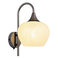 WANDLEUCHTE 18/32 cm   - Klar/Schwarz, KONVENTIONELL, Metall (18/32cm) - Globo