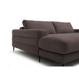 ECKSOFA  in Flachgewebe Hellbraun  177/253 cm  - Hellbraun/Schwarz, Design, Textil/Metall (177/253cm) - Dieter Knoll
