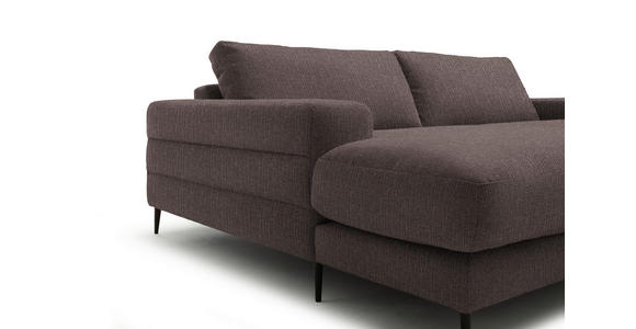ECKSOFA  in Flachgewebe Hellbraun  177/253 cm  - Hellbraun/Schwarz, Design, Textil/Metall (177/253cm) - Dieter Knoll