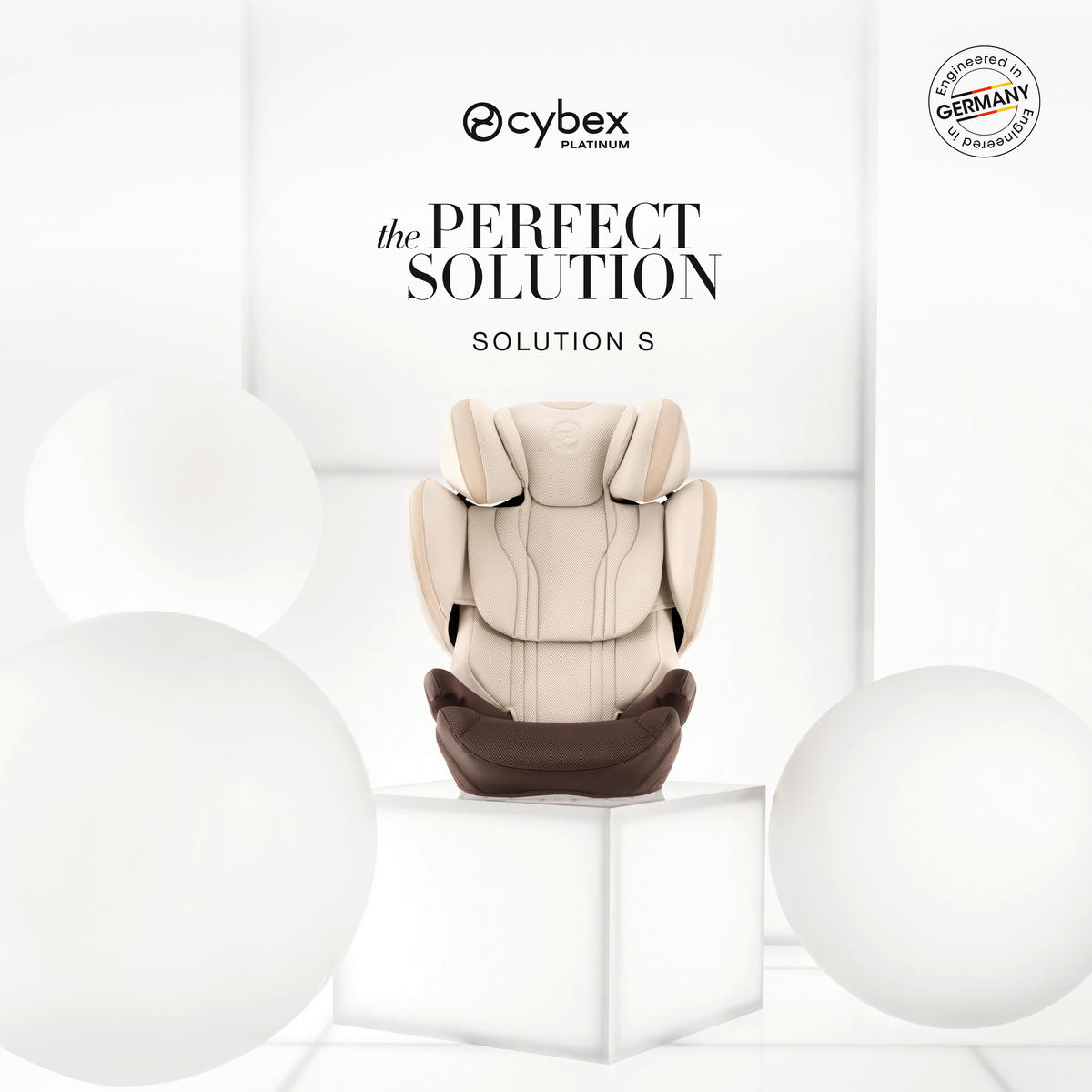 KINDERAUTOSITZ Solution S Style Amber Brown  - Hellbraun, Basics, Kunststoff/Textil (42/49,5/61cm) - cybex PLATINUM