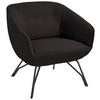 COCKTAILSESSEL - Anthrazit/Dunkelbraun, Design, Leder/Metall (76/80/73cm) - Joop!