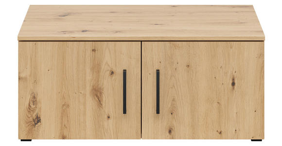 AUFSATZSCHRANK 80/35/52 cm  - Schwarz/Eiche Artisan, MODERN, Holzwerkstoff/Kunststoff (80/35/52cm) - Carryhome