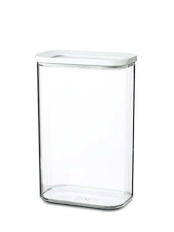 VORRATSDOSE Modula 2 L - Transparent/Weiß, Basics, Kunststoff (14,5/9/22cm) - Mepal