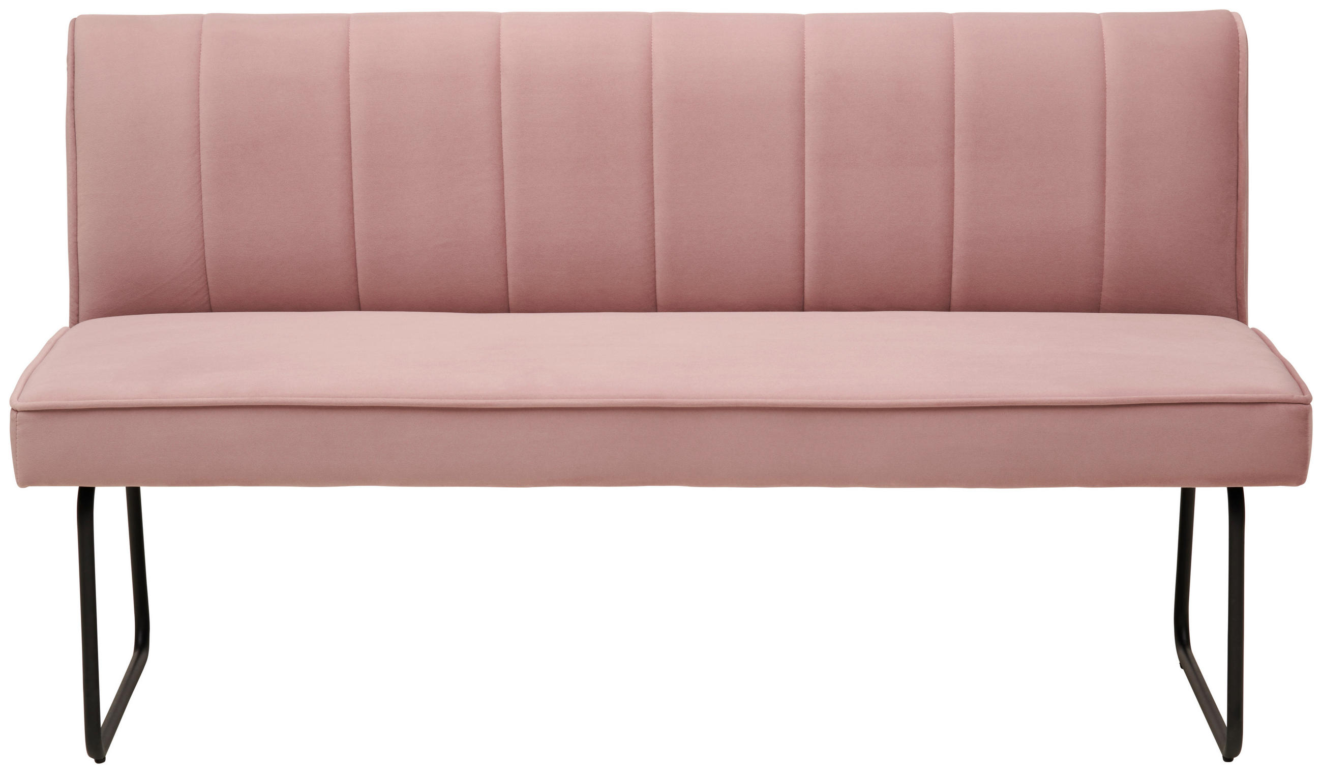 SITZBANK in Metall, Textil Rosa, Schwarz  - Schwarz/Rosa, Design, Textil/Metall (158/70/88cm) - Hom`in