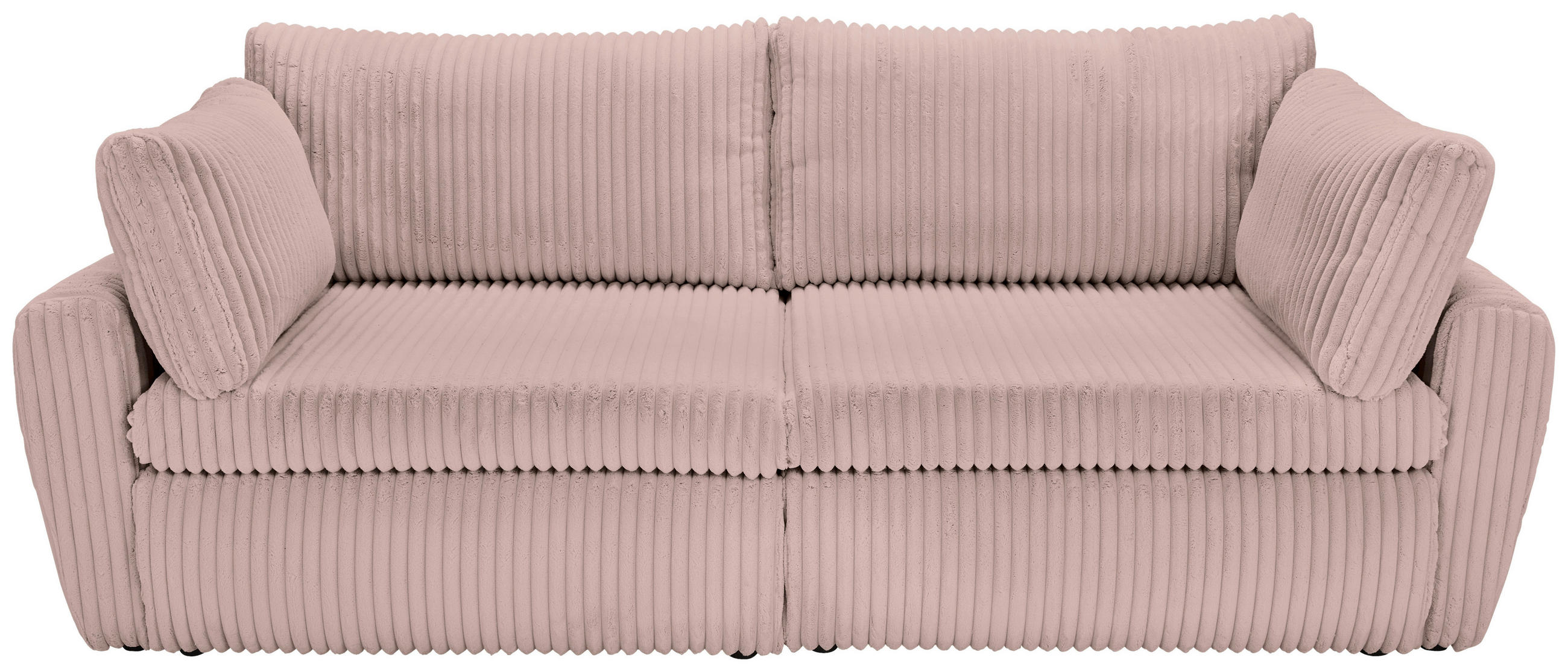 SOFA LEŽAJ ružičasta  - ružičasta/crna, Moderno, tekstil/plastika (240/90/120cm) - Carryhome