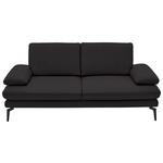 2,5-SITZER  in Echtleder Dunkelbraun   - Dunkelbraun/Schwarz, Design, Leder/Metall (196/86/104cm) - Dieter Knoll