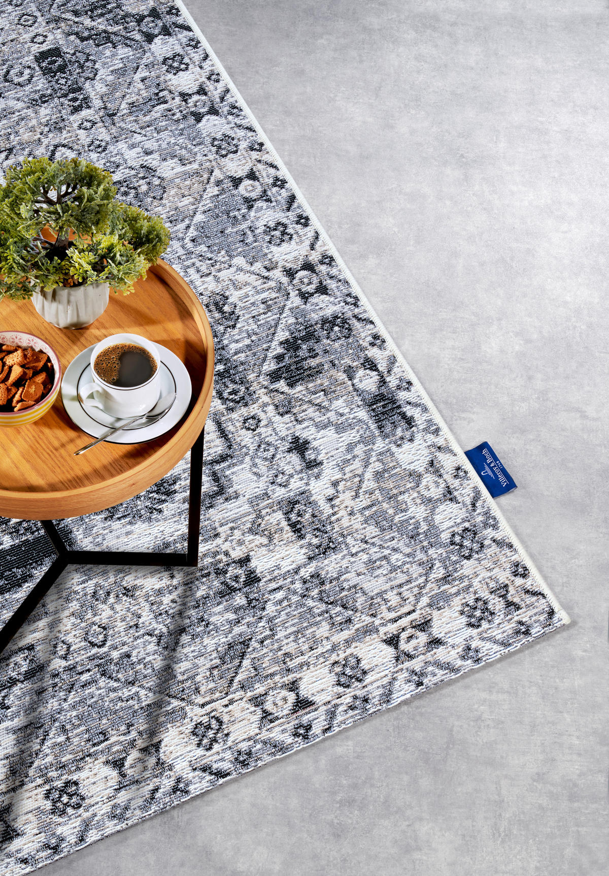 OUTDOORTEPPICH 160/235 cm Kollektion 1767 Creme, Grau  - Creme/Grau, Design, Kunststoff (160/235cm) - Villeroy & Boch