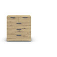 KOMMODE  in 80/81/42 cm  - Dunkelgrau/Eiche Artisan, Design, Holzwerkstoff/Metall (80/81/42cm) - Carryhome