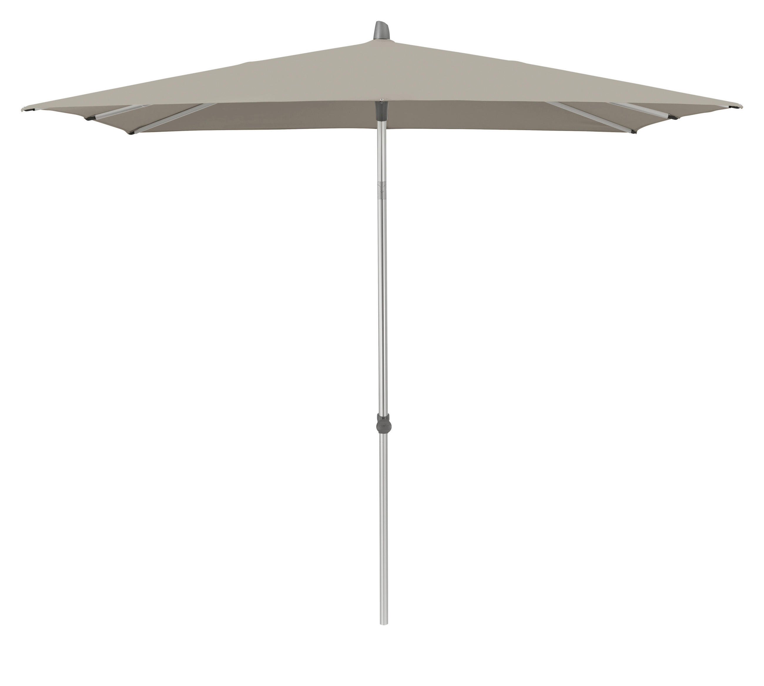 SONNENSCHIRM 250x200 cm Taupe  - Taupe/Silberfarben, KONVENTIONELL, Textil/Metall (250/200cm) - Glatz