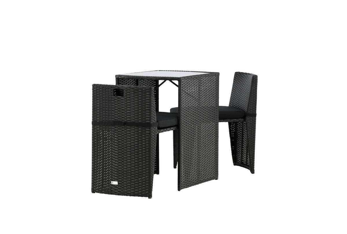 CAFÉSET metall, plast, textil  - grå/svart, Klassisk, metall/textil - Gardenson