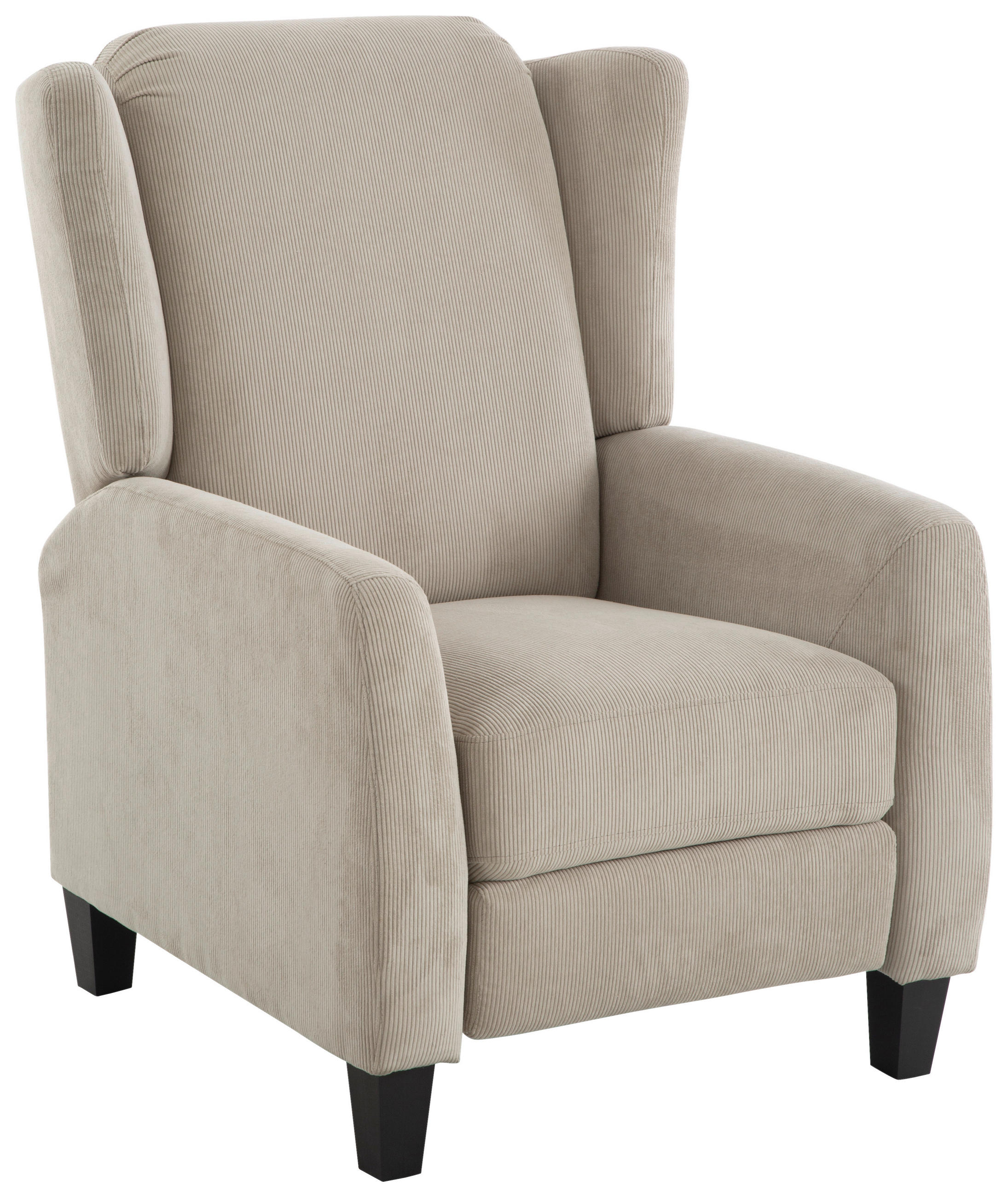 RELAXSESSEL PANNA Cord    - Hellgrau/Schwarz, Design, Kunststoff/Textil (80/105/87-157cm) - P & B