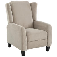 RELAXSESSEL PANNA Cord    - Hellgrau/Schwarz, Design, Kunststoff/Textil (80/105/87-157cm) - P & B
