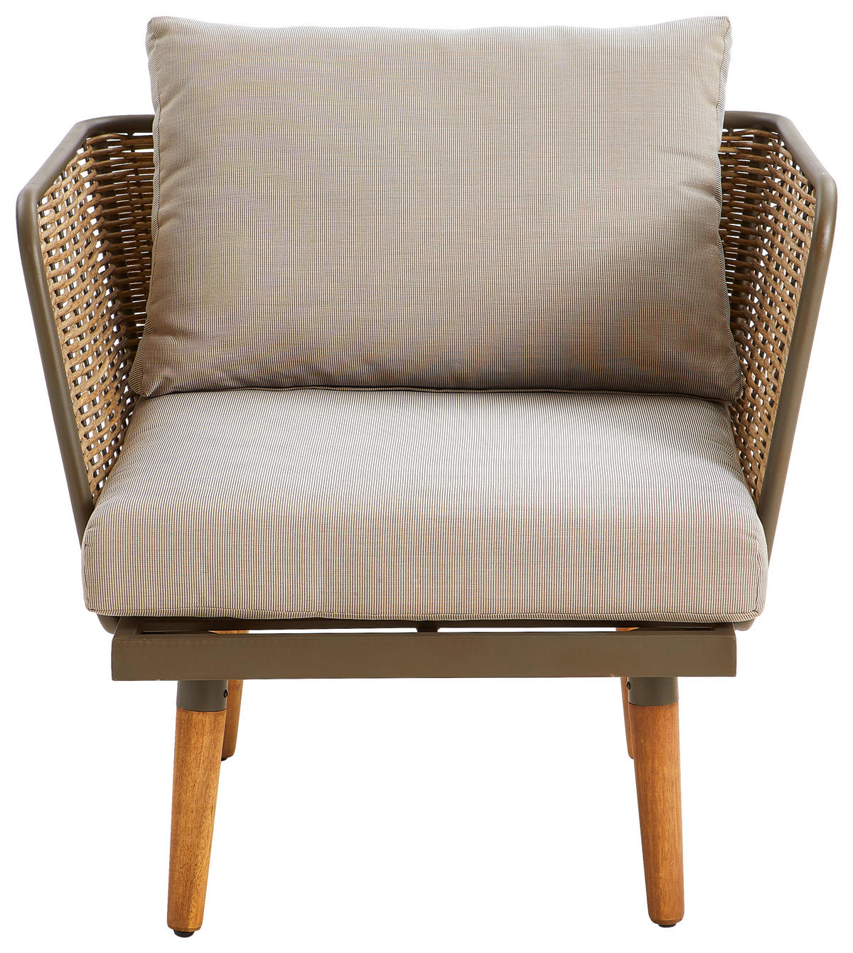 LOUNGEGARNITUR  220/220 cm  Akazie vollmassiv Stahl  - Beige/Naturfarben, MODERN, Holz/Kunststoff (220/220cm) - Ambia Garden